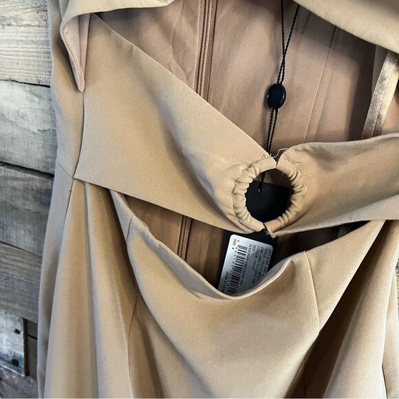 Gianni Bini Tan Abby Cutout Midi Dress Size 4 - Picture 3 of 12